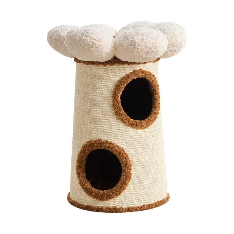 Flower Sisal Scratch Tower Cat Condo | J07