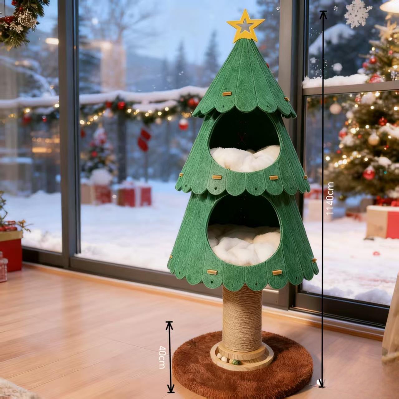 Cat House Christmas Tree with Nest - Soldaypet
