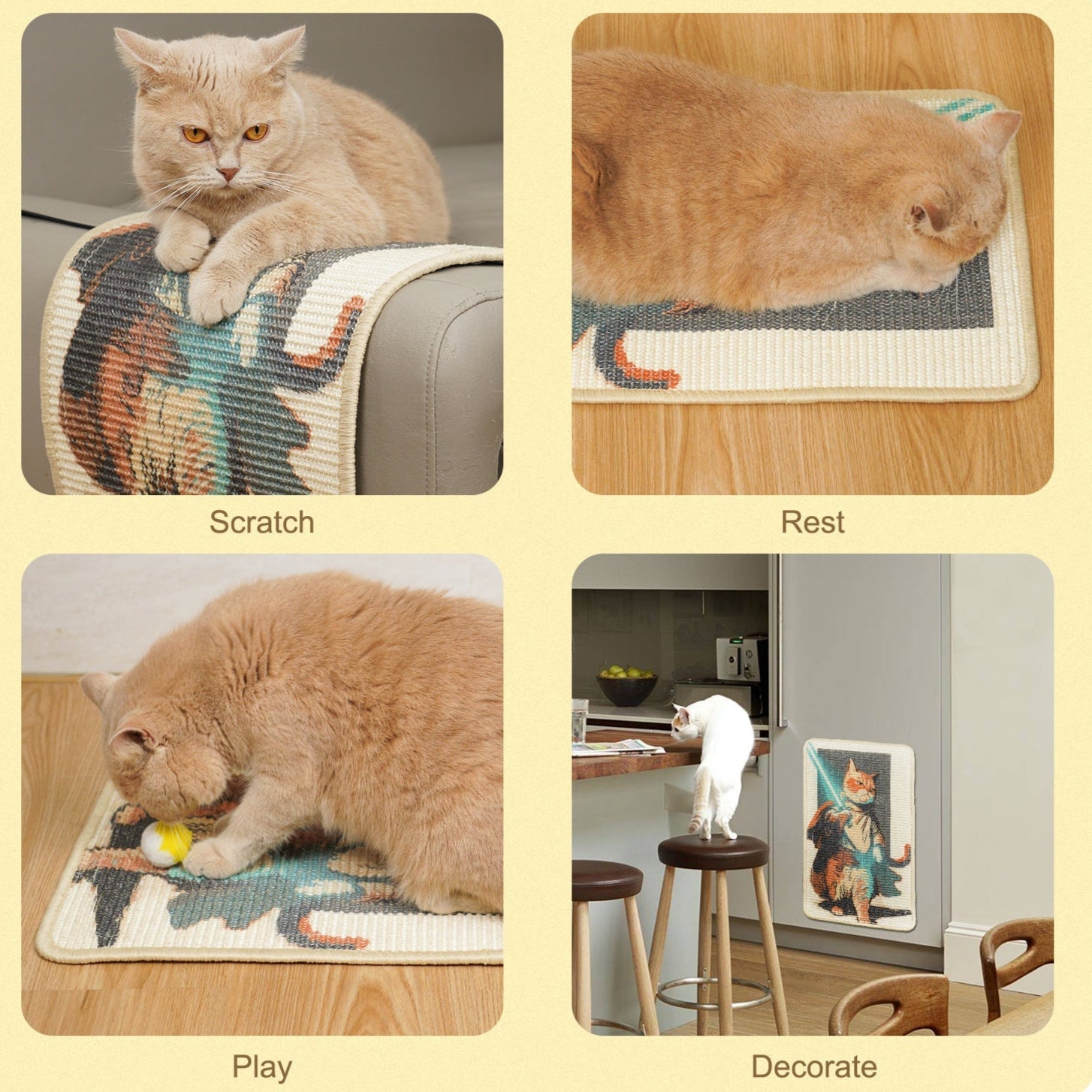 Cat Lightsaber Scratching Mat For Sofa - Soldaypet