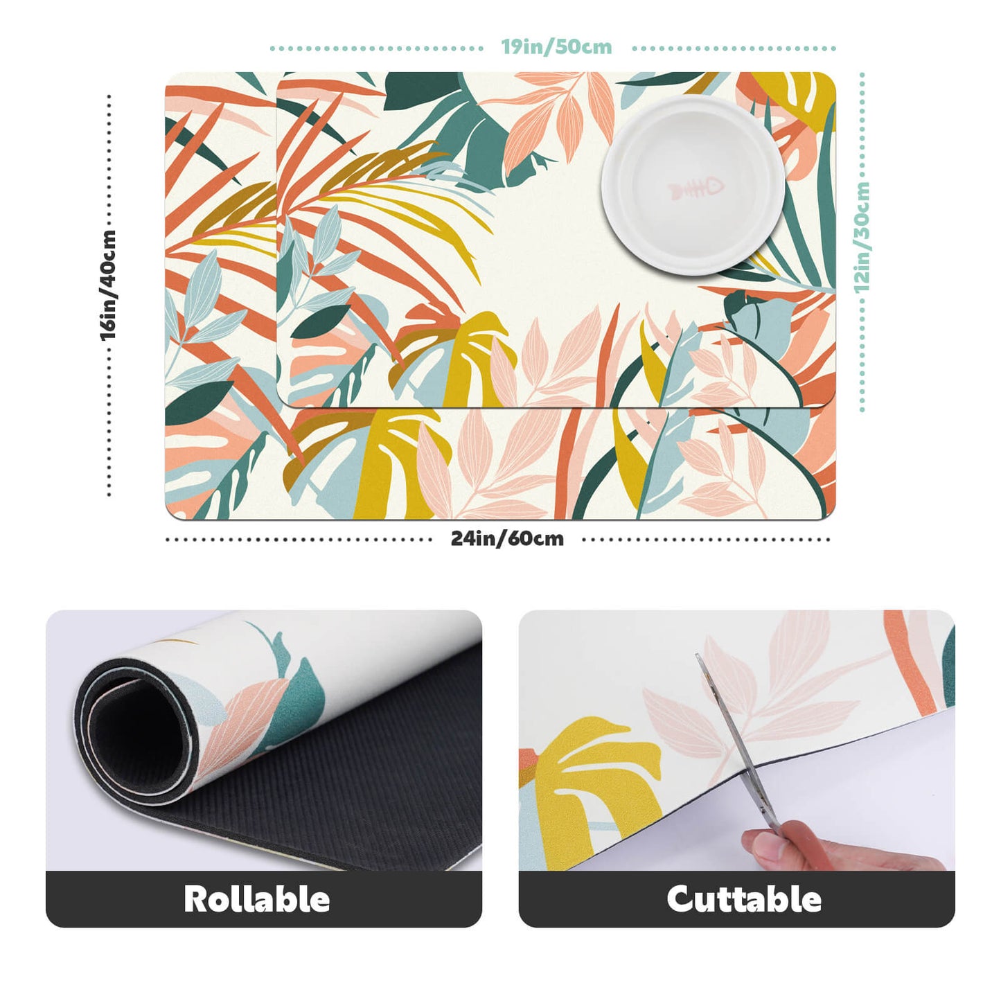 Dog Non - Slip Paw Mats Pet Dinning Pad - Soldaypet