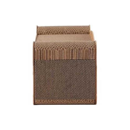 2-in-1 Cat Scratcher House Multi-Level Cat Condo