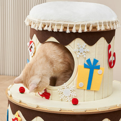 Lit pour chat en forme de gâteau pour Maine Coons