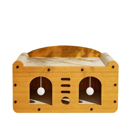 Cardboard Cat House Scratcher Cat TV Box