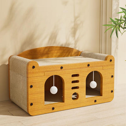 Cardboard Cat House Scratcher Cat TV Box