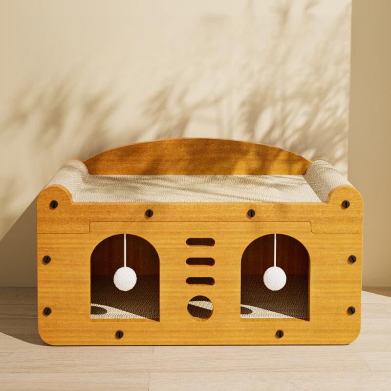 Cardboard Cat House Scratcher Cat TV Box