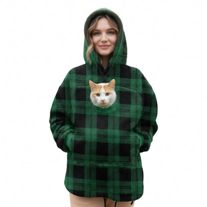 Christmas Cat Pouch Hoodie – Cozy Cat Carrier Hoodie