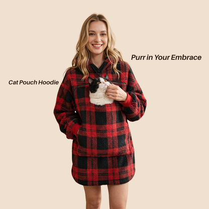 Christmas Cat Pouch Hoodie – Cozy Cat Carrier Hoodie