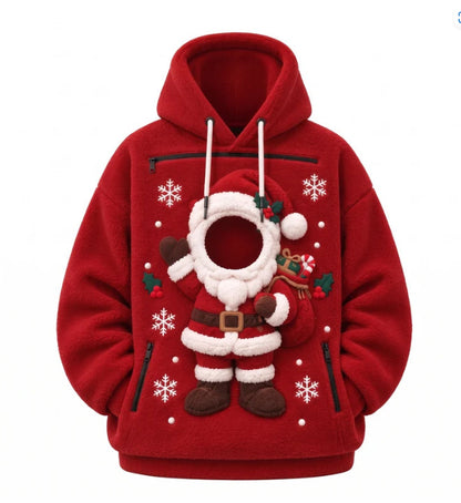 Christmas Santa Claus Cat Pouch Hoodie