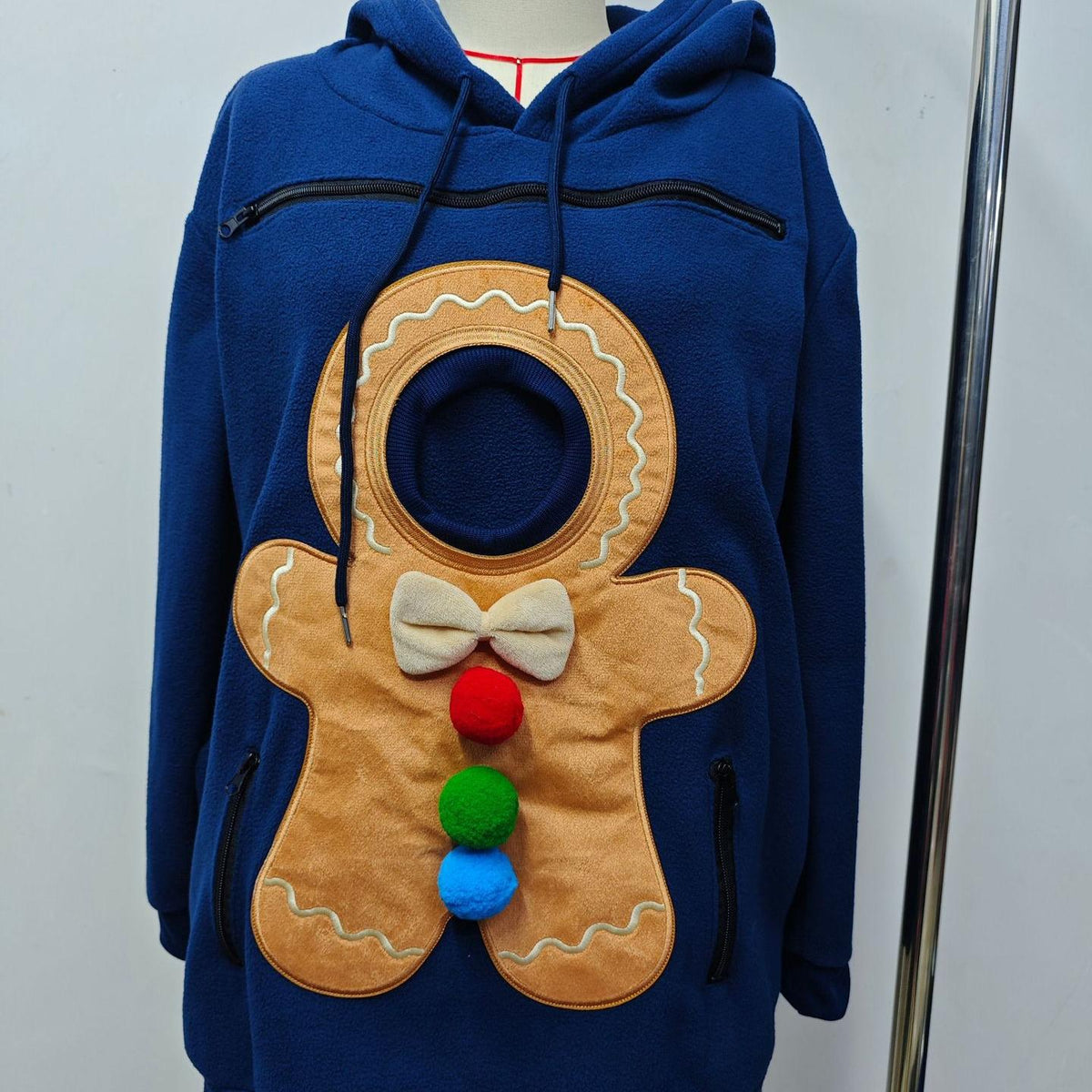Christmas Tree Cat Pouch Hoodie