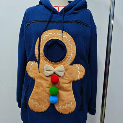 Christmas Tree Cat Pouch Hoodie