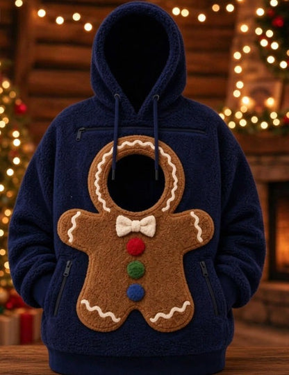 Christmas Tree Cat Pouch Hoodie