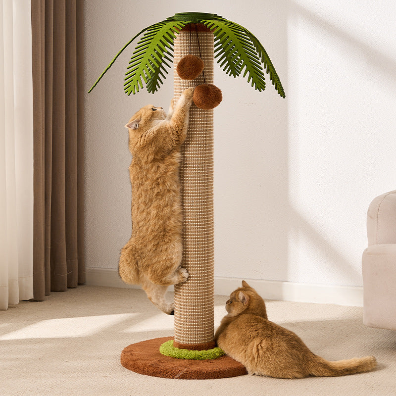 Coconut Tree Tall Cat Scratching Post 43"