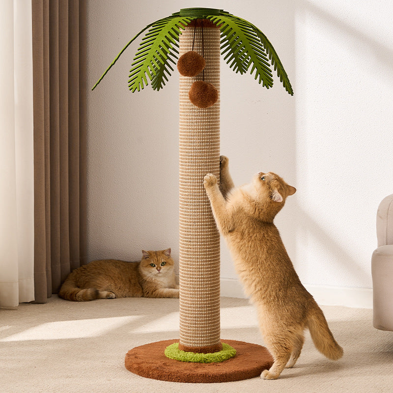 Coconut Tree Tall Cat Scratching Post 43"
