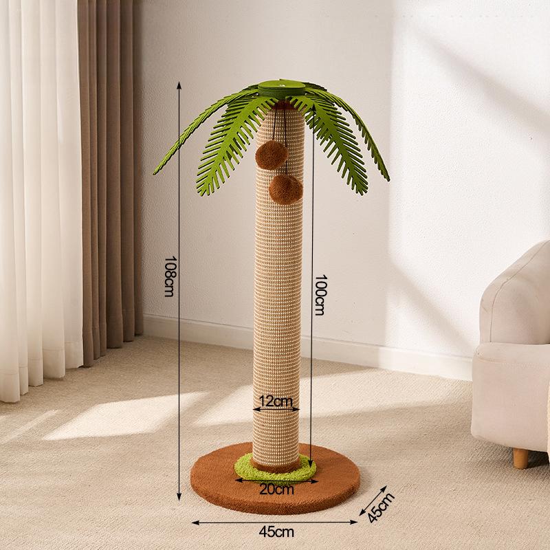 Coconut Tree Tall Cat Scratching Post 43"
