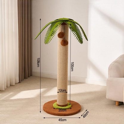 Coconut Tree Tall Cat Scratching Post 43"