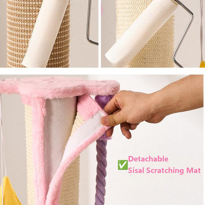 Coconut Tree Tall Cat Scratching Post 43"