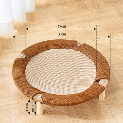Elevated Cat Bed for Large Cats | Round Shape