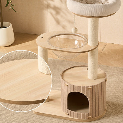 Maine Coon Cat Tree with Felt Cat Cave L01