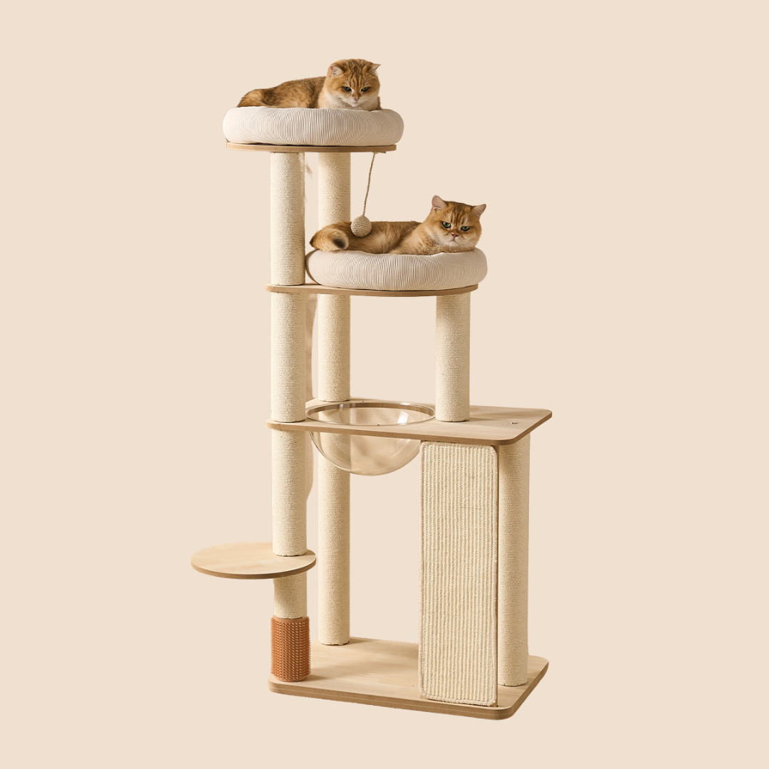 XXL Cat Tree for Large Cats with Felt Cave | L04