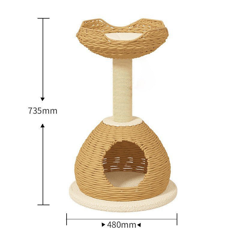 Boho Cat Candos And Tower With Cozy Bed - Soldaypet