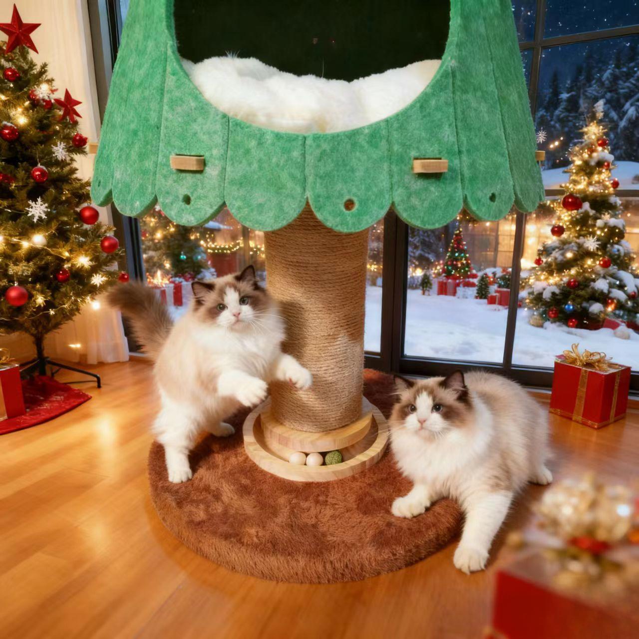 Cat House Christmas Tree with Nest - Soldaypet