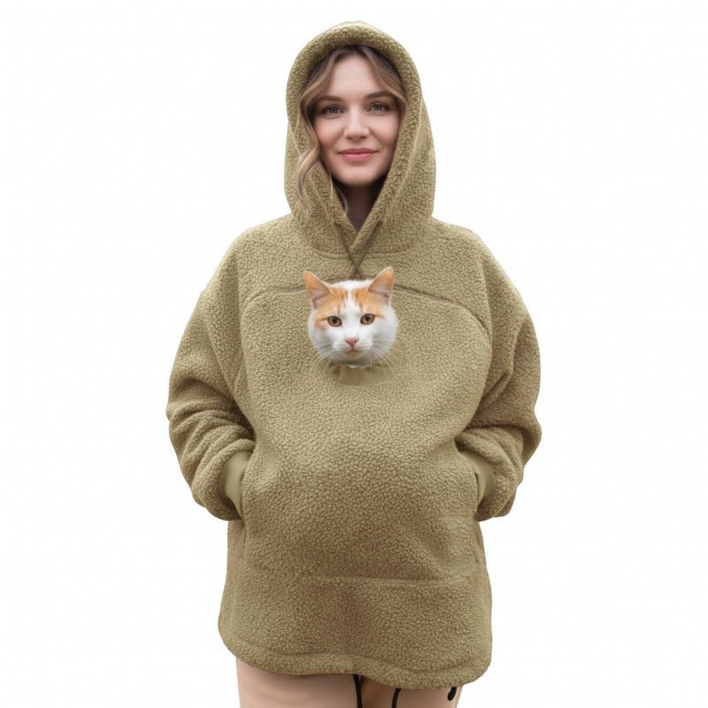 Cat Pouch Hoodie – Wearable Cat Carrier Hoodie - Soldaypet