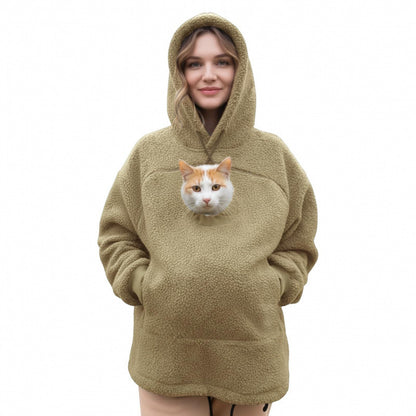 Cat Pouch Hoodie – Wearable Cat Carrier Hoodie