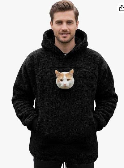 Cat Pouch Hoodie – Wearable Cat Carrier Hoodie