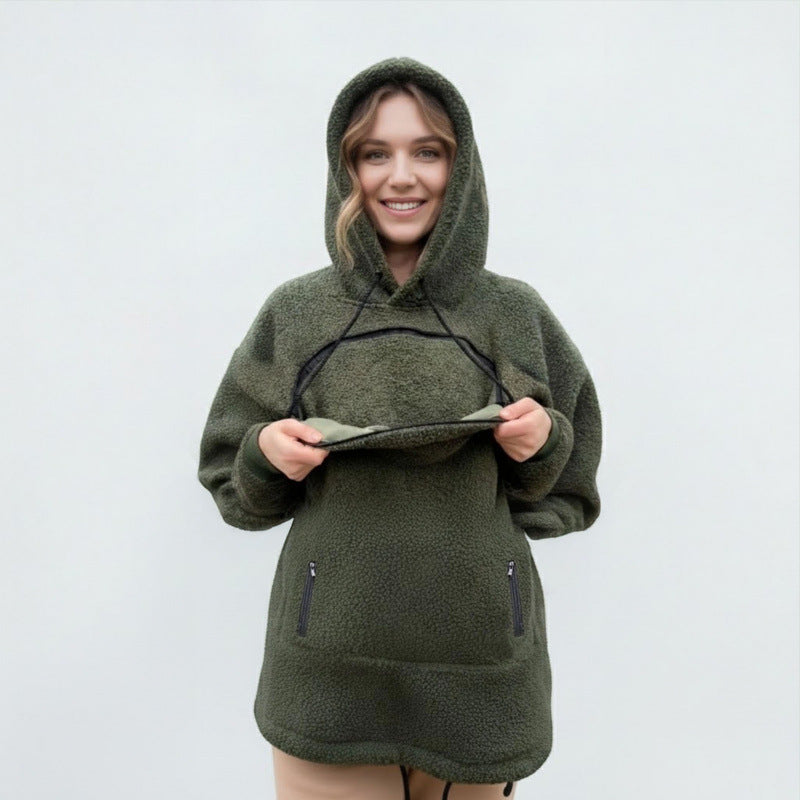 Cat Pouch Hoodie – Wearable Cat Carrier Hoodie