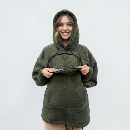 Cat Pouch Hoodie – Wearable Cat Carrier Hoodie