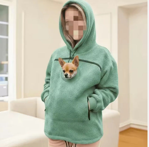 Cat Pouch Hoodie – Wearable Cat Carrier Hoodie