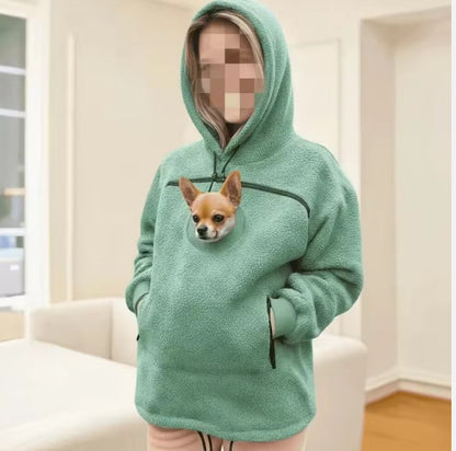 Cat Pouch Hoodie – Wearable Cat Carrier Hoodie