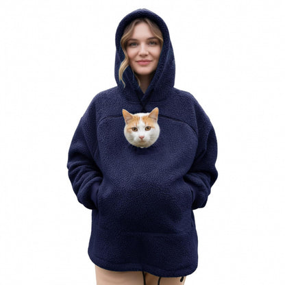 Cat Pouch Hoodie – Wearable Cat Carrier Hoodie