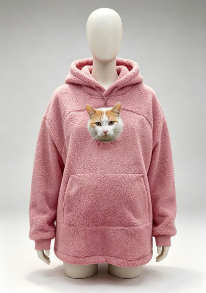 Cat Pouch Hoodie – Wearable Cat Carrier Hoodie