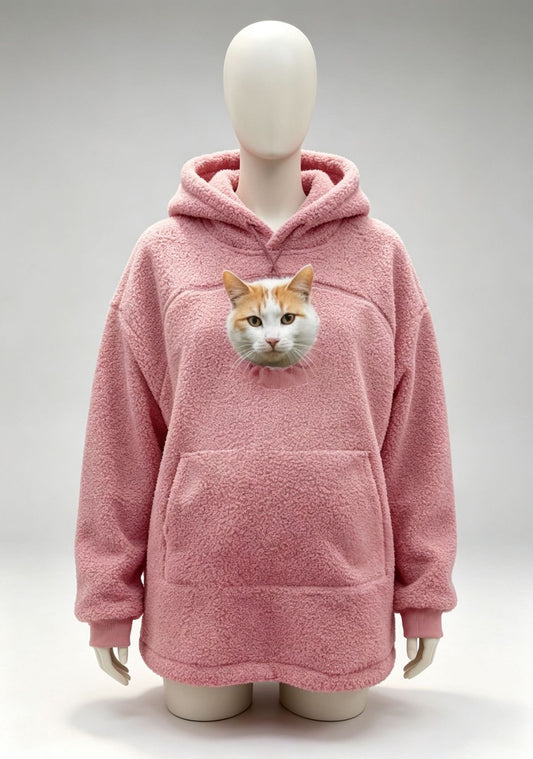 Cat Pouch Hoodie – Wearable Cat Carrier Hoodie