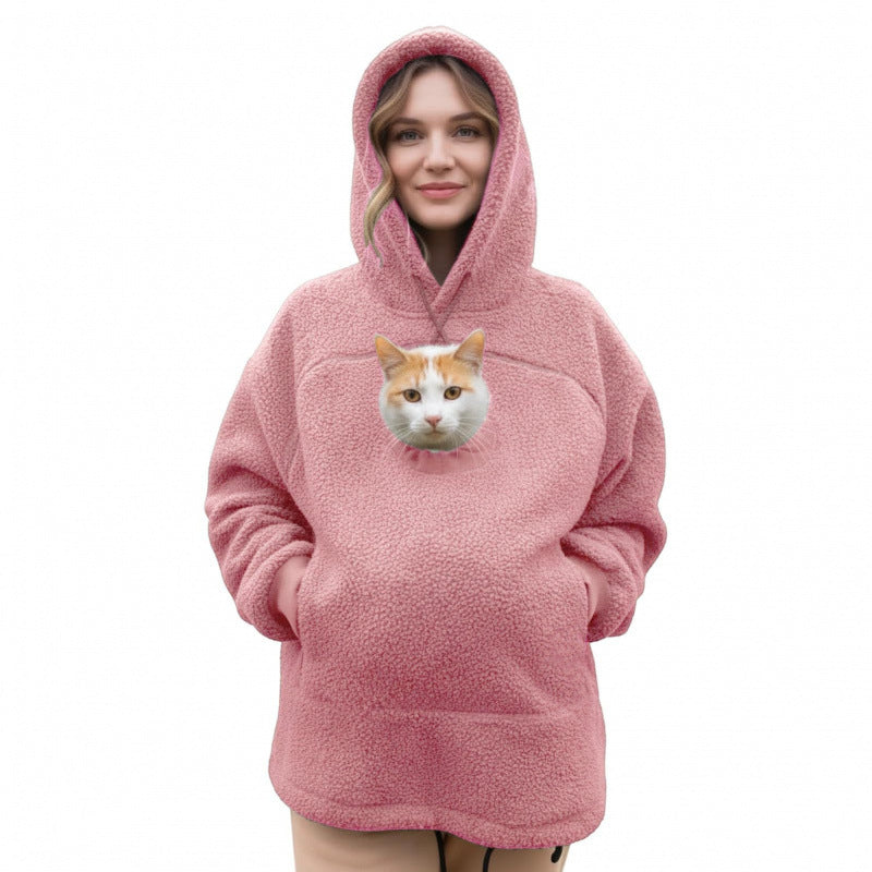Cat Pouch Hoodie – Wearable Cat Carrier Hoodie