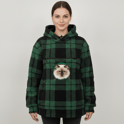 Christmas Cat Pouch Hoodie – Cozy Cat Carrier Hoodie - Soldaypet