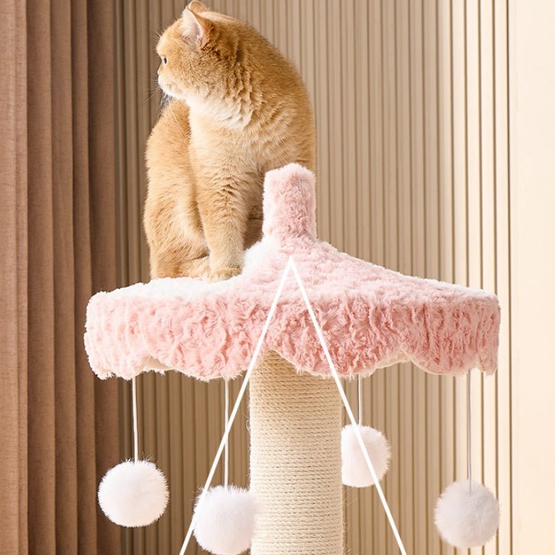 Cute Small Cat Tree | Pink Carousel - Soldaypet