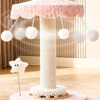 Cute Small Cat Tree | Pink Carousel - Soldaypet