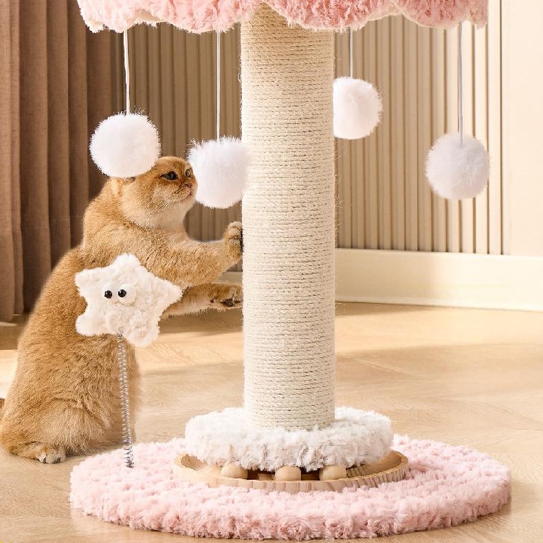 Cute Small Cat Tree | Pink Carousel - Soldaypet