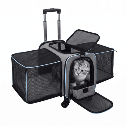 Detachable Wheeled Carrier for Cats and Small Dogs - Soldaypet