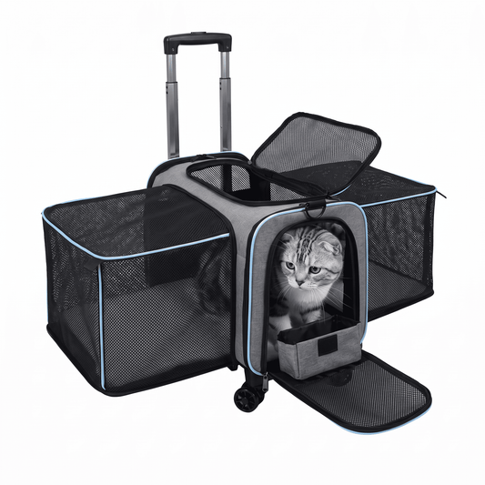 Detachable Wheeled Carrier for Cats and Small Dogs - Soldaypet
