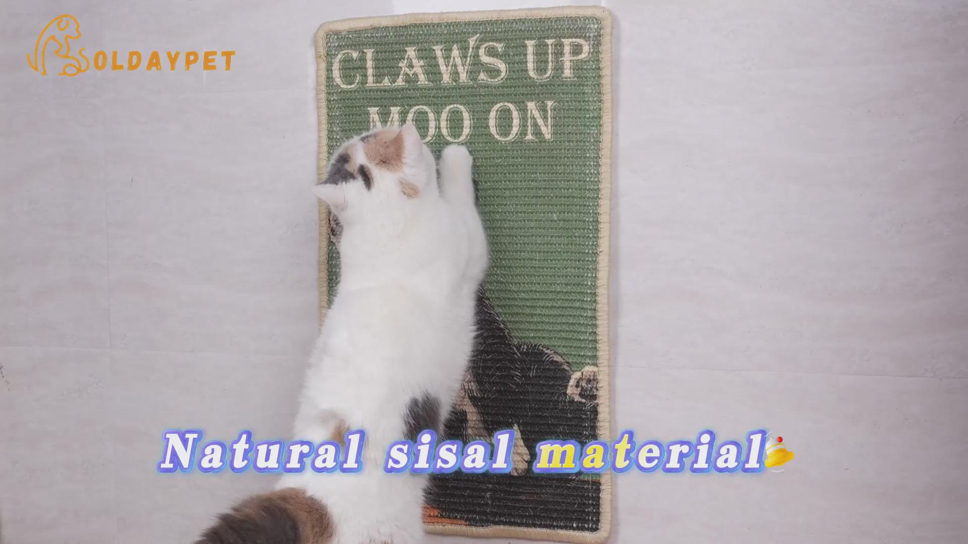 Load video: Soldaypet Sisal Cat Scratch Mat Details