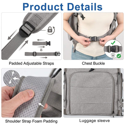 Expandable Cat Carrier Backpack for Pets Up to 15lbs - Soldaypet