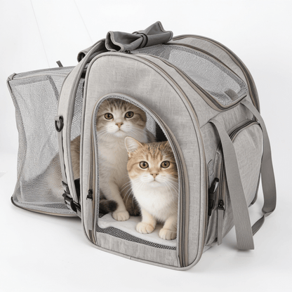 Expandable Cat Carrier Backpack for Pets Up to 15lbs - Soldaypet