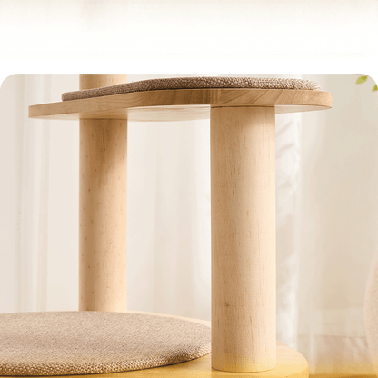 Large Pine Wood Cat Tree with Modern Cat Condo | T1 - Soldaypet