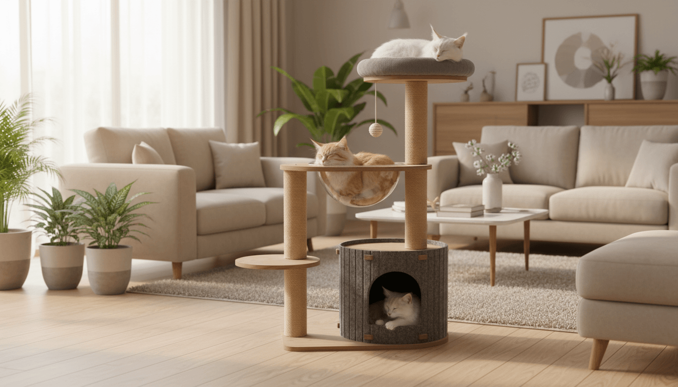 Maine Coon Cat Climber Tower with Condo | K3 - Soldaypet