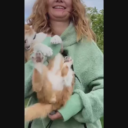 Cat Pouch Hoodie – Wearable Cat Carrier Hoodie