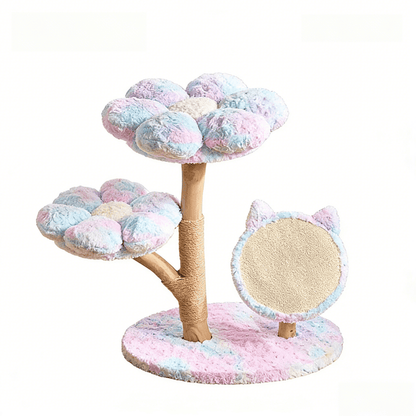 Purple Flower Cat Tree | Real Wood Series - Soldaypet