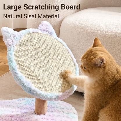 Purple Flower Cat Tree | Real Wood Series - Soldaypet